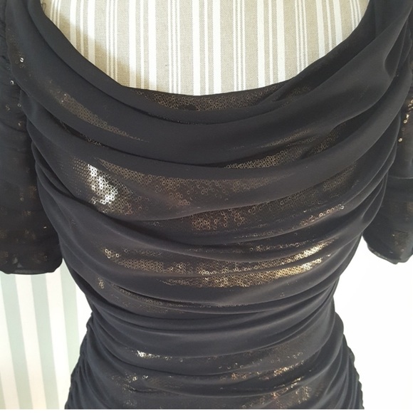 Tadashi Shoji Sequin & Silk Mesh Sheath Dress - Picture 4 of 8